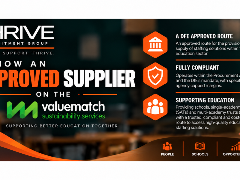 Thrive Recruitment Group is now an Approved Supplier through Value Match